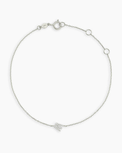 14K Diamond Pavé Alphabet Bracelet