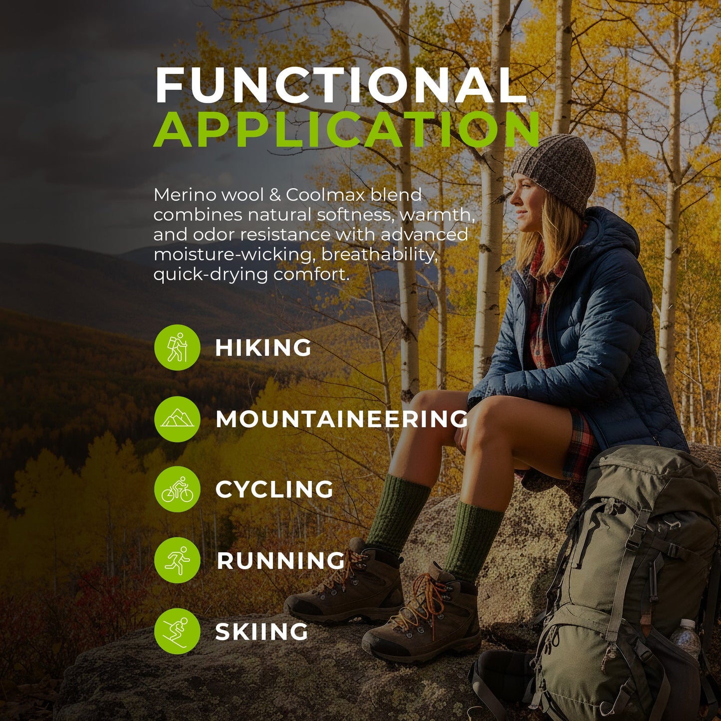 Women's Coolmax® Hiking Socks