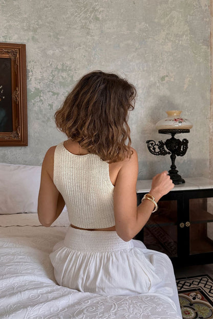 Fawn Cream Knit Vest