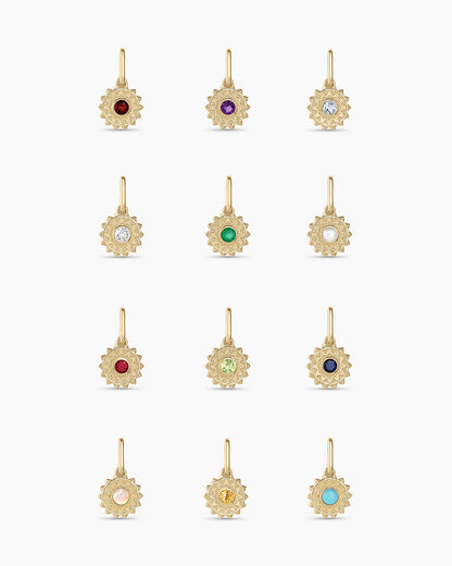 14K Gold Sun Birthstone Charm