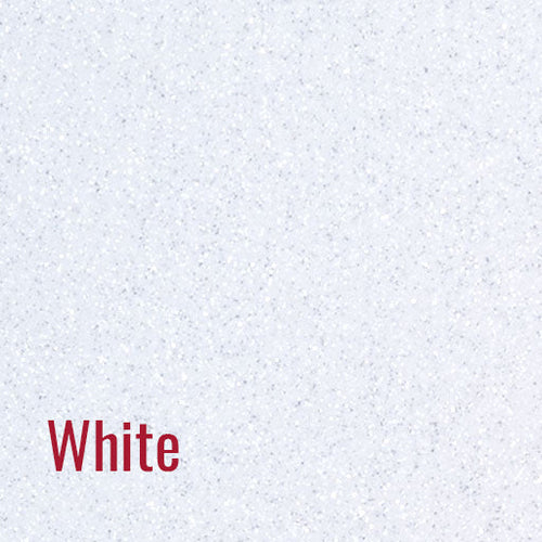12" White - Siser Glitter Heat Transfer Vinyl (HTV)
