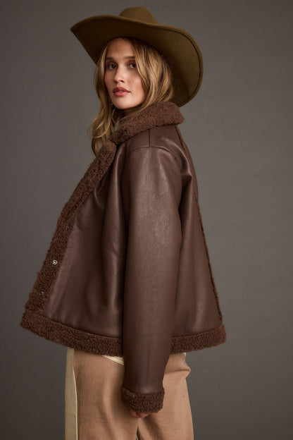 Great Falls Brown Sherpa Coat