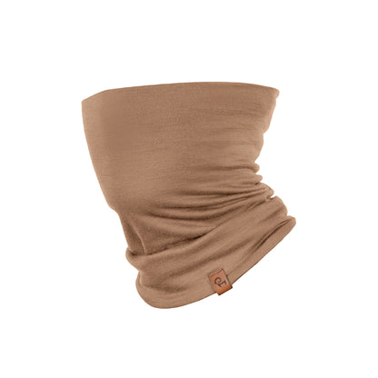 Men's Virgin Merino Tube Neck Gaiter Beige