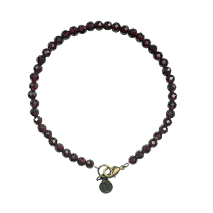 Garnet Micro Bead Bracelet
