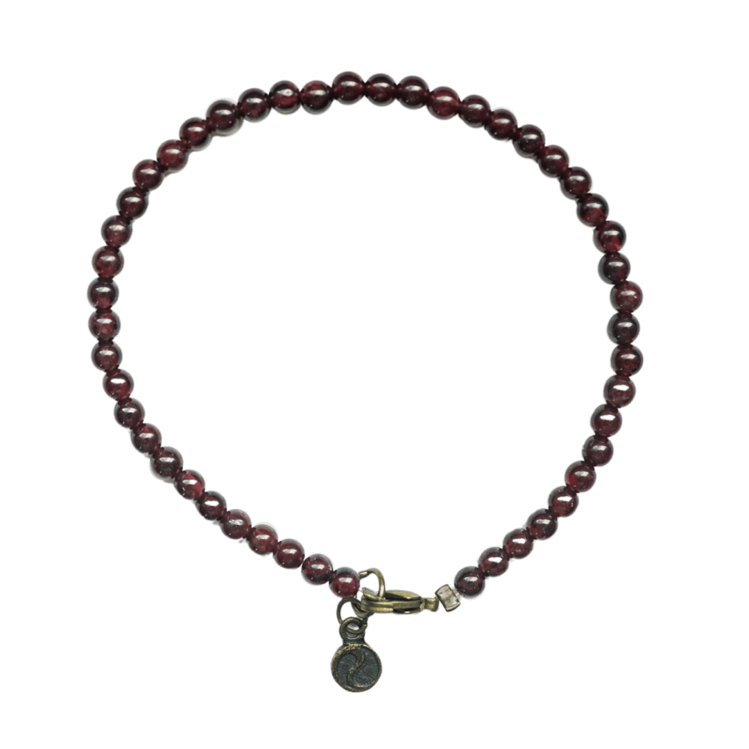 Garnet Micro Bead Bracelet