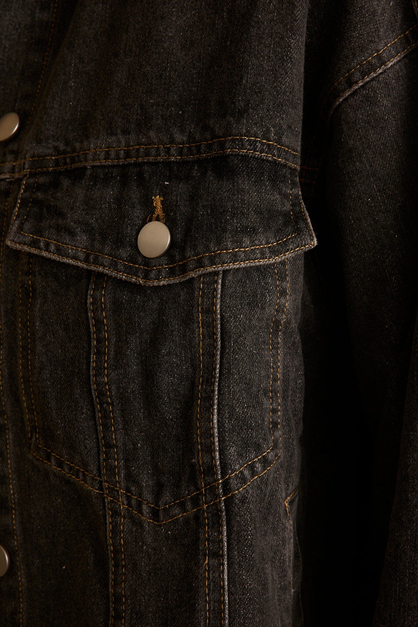 Hayes Washed Black Denim Barn Jacket