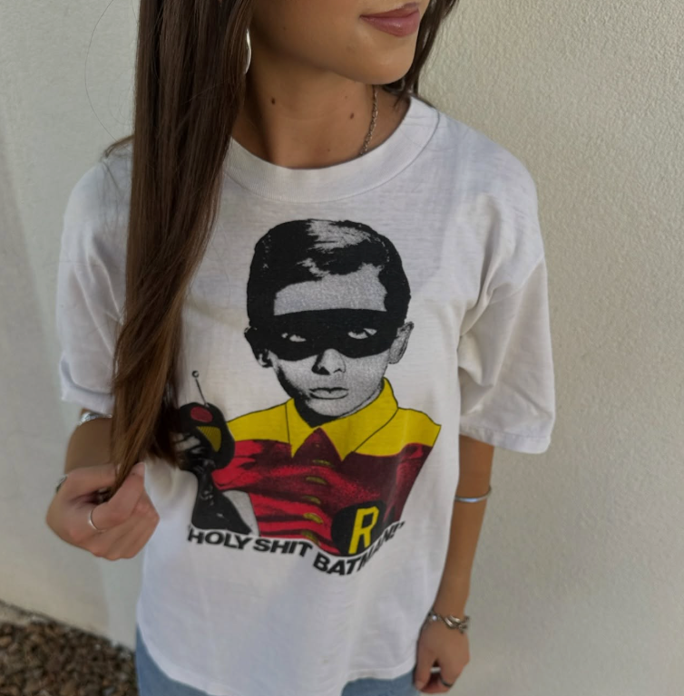 Holy Sh*t Batman - 80's -90's Rare Vintage White T-Shirt