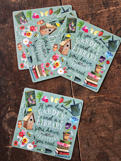 Garden and A Library Sticker