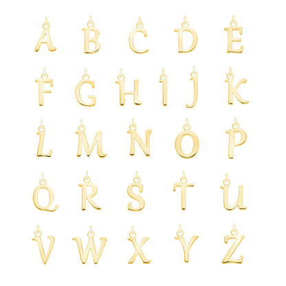 Gold Small Pearl Initial Letter Choker