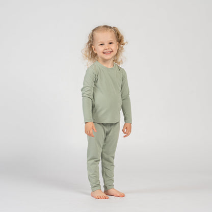 Kids' Bamboo Long Sleeve & Bottom 2-Piece Pajama