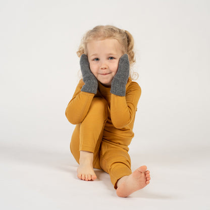 Kids' Knit Double Mittens Cashmere Blend
