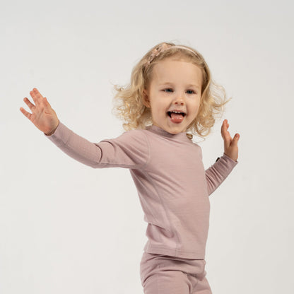 Kids' 160 Top Long Sleeve Crew Dusty Pink
