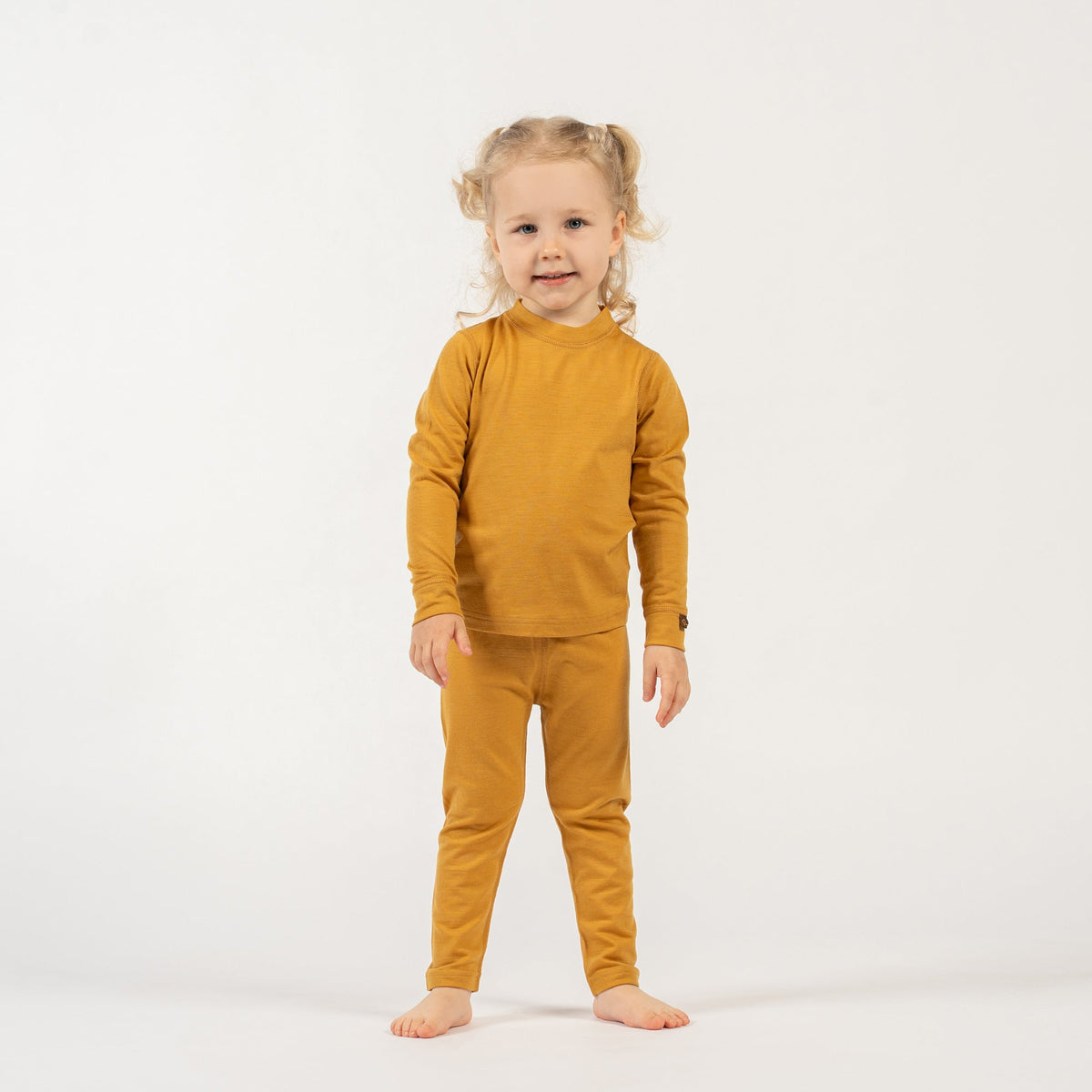 Kids' 160 Long Sleeve & Bottom 2-Piece Yellow