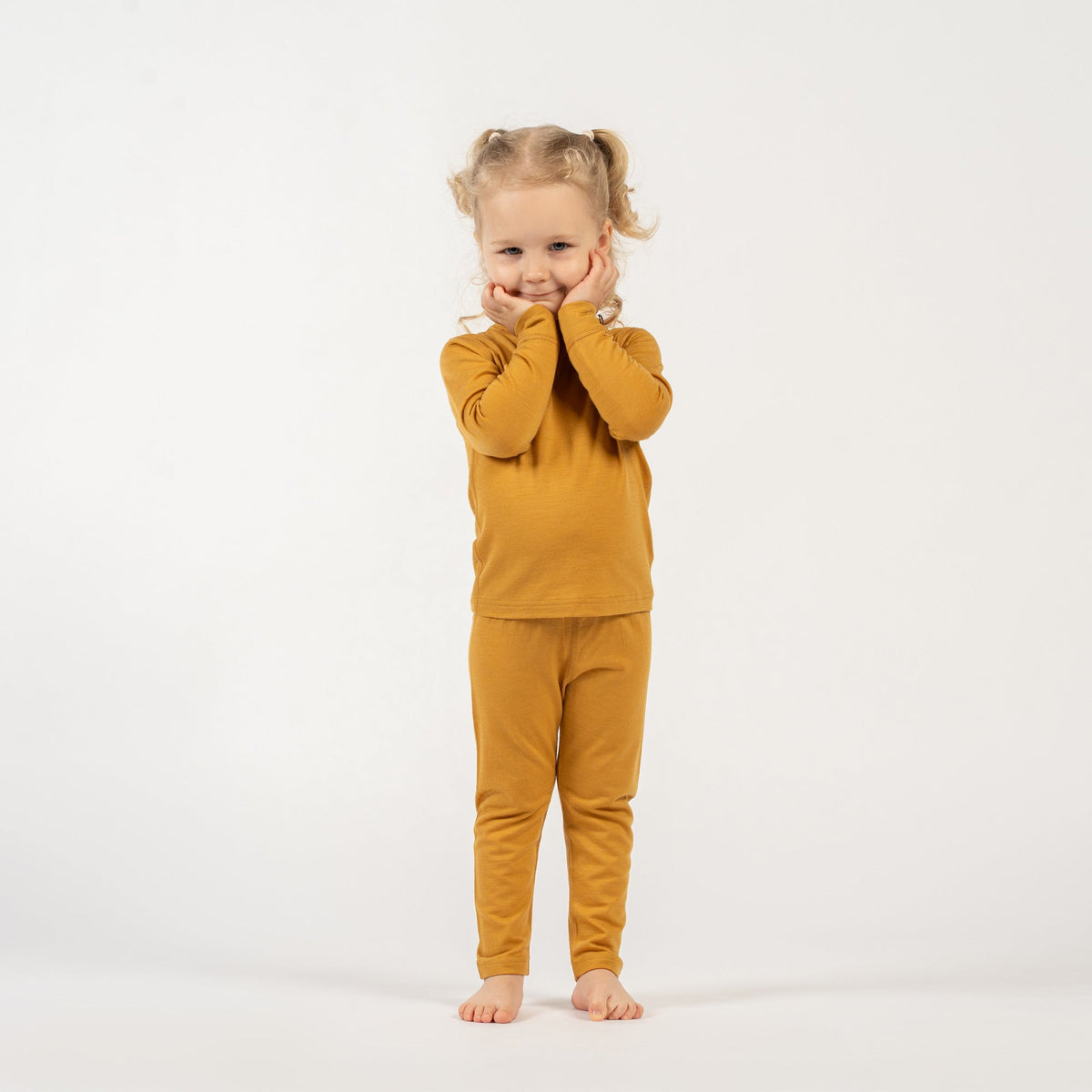 Kids' 160 Thermal Long Sleeve Crew Yellow