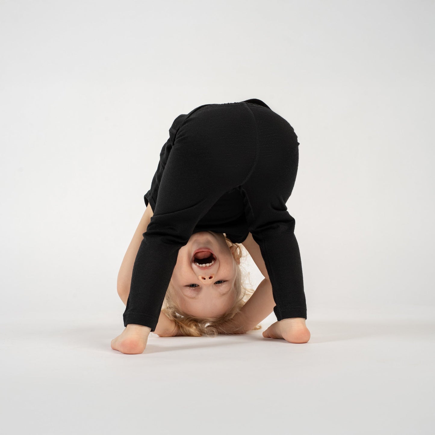 Kids' Merino Tank Top & Bottom 2-Piece Black