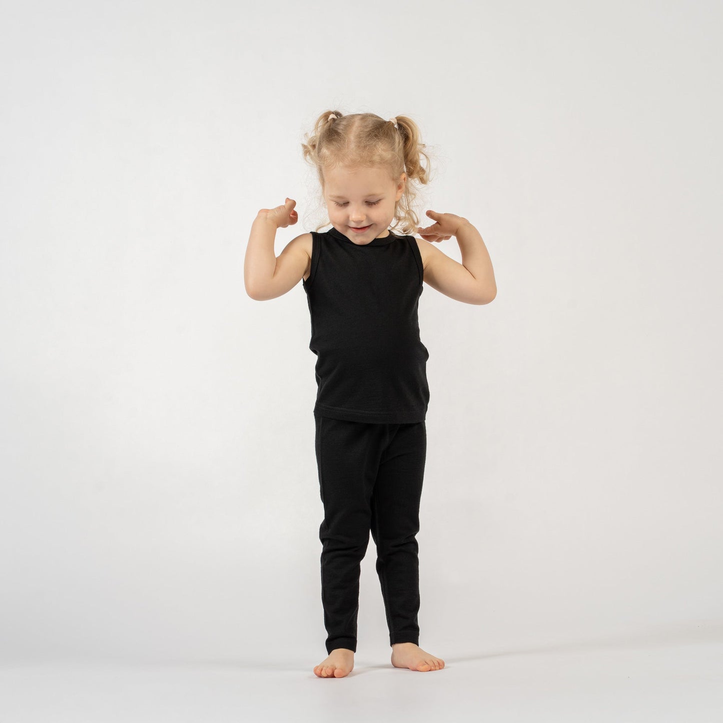 Kids' 160 Merino Pants Black