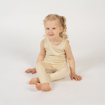 Kids' Merino Tank Top & Bottom 2-Piece Natural