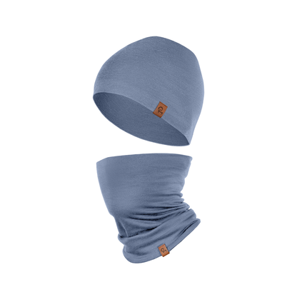 Kids' Merino Wool Neck Gaiter & Beanie 2-Piece Set