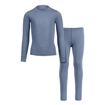 Kids' 160 Long Sleeve & Bottom 2-Piece Dusty Blue