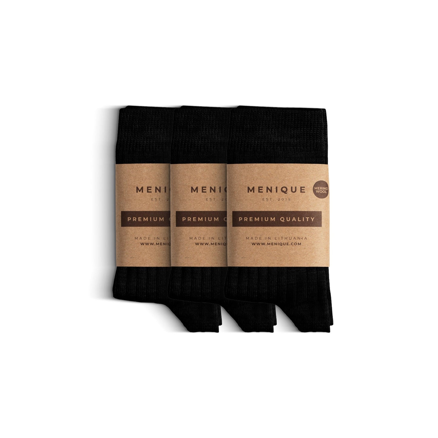 Kids' Merino Rib Crew Socks 3-Pack