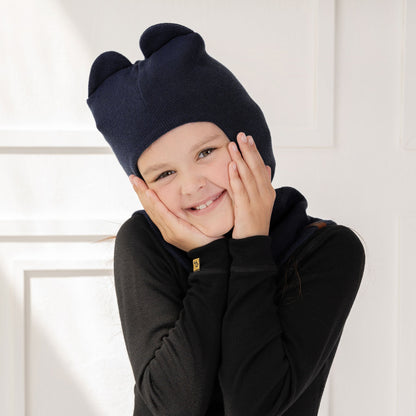Kids' Knit Balaclava & Gloves Cotton 2-Piece