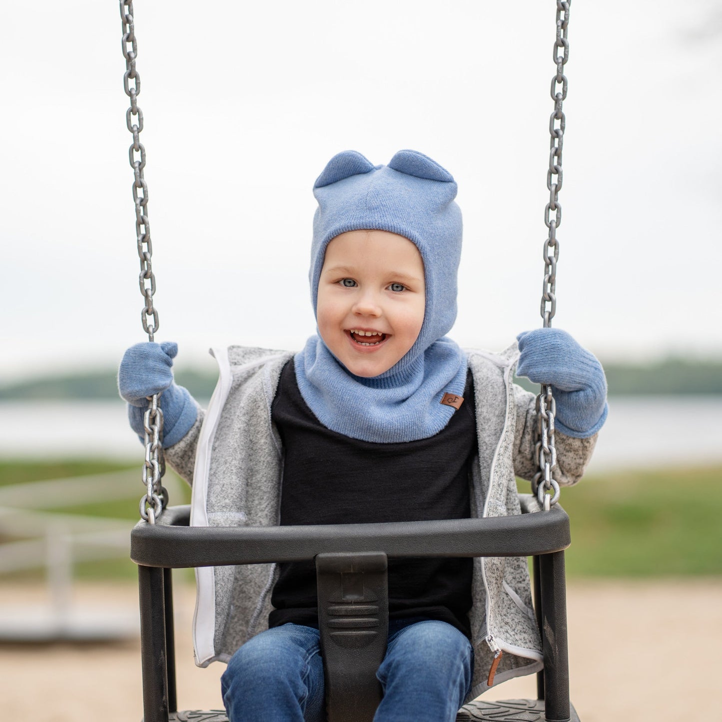 Kids' Knit Balaclava Cashmere Blend