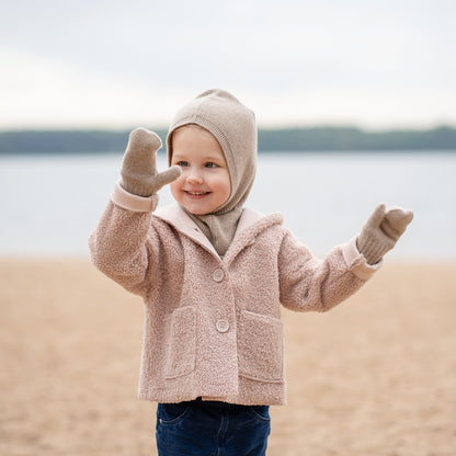 Kids' Knit Double Mittens Cashmere Blend