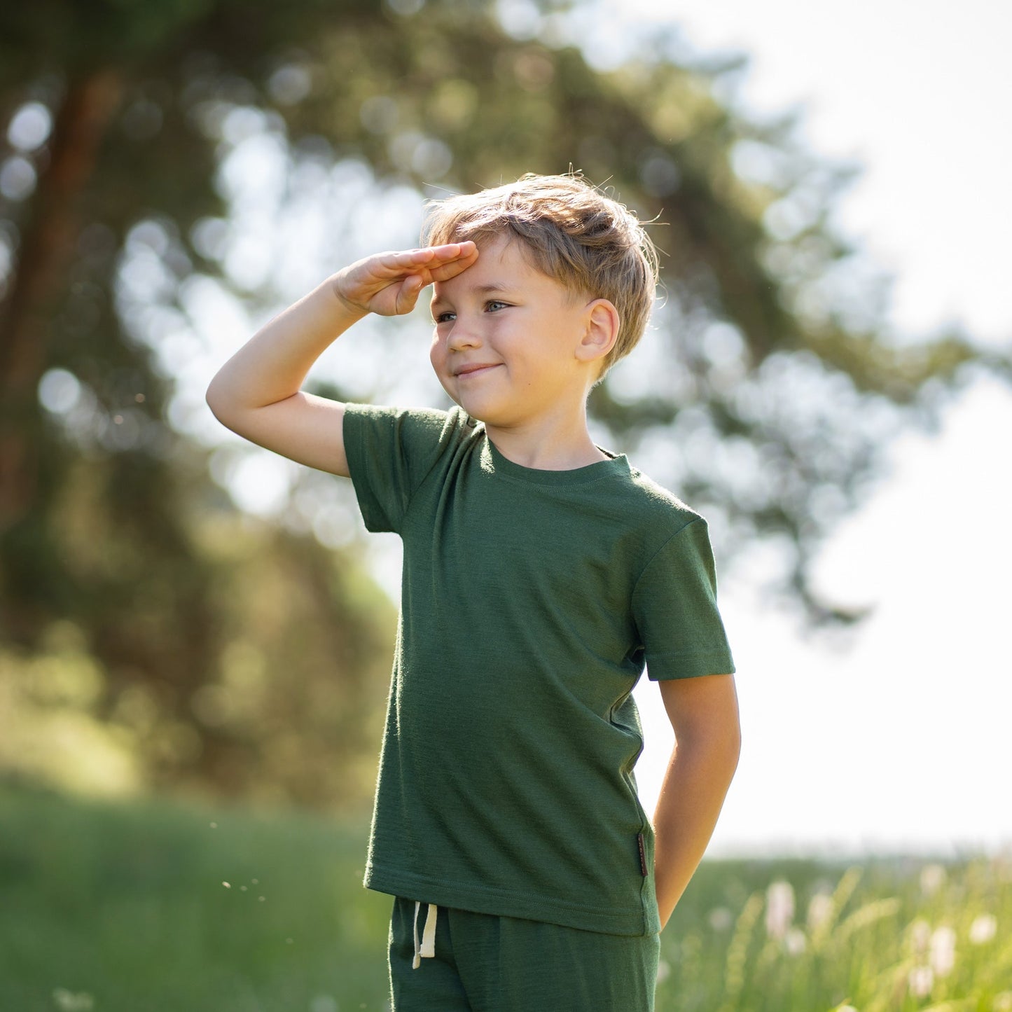 Kids' Light Merino Summer Shorts & Tee Set
