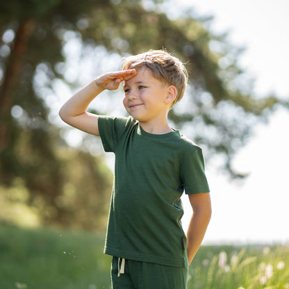 Kids' Light Merino Summer Shorts & Tee Set