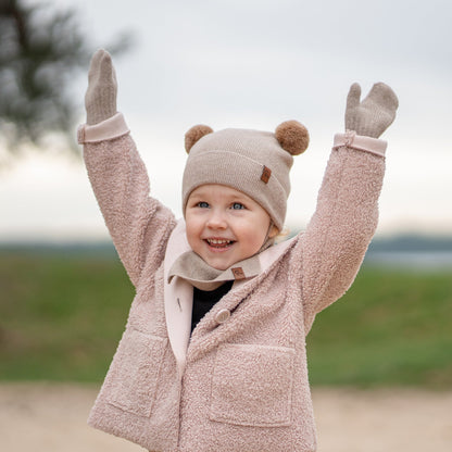Knit Baby Beanie, Dickie & Mittens 3-Piece