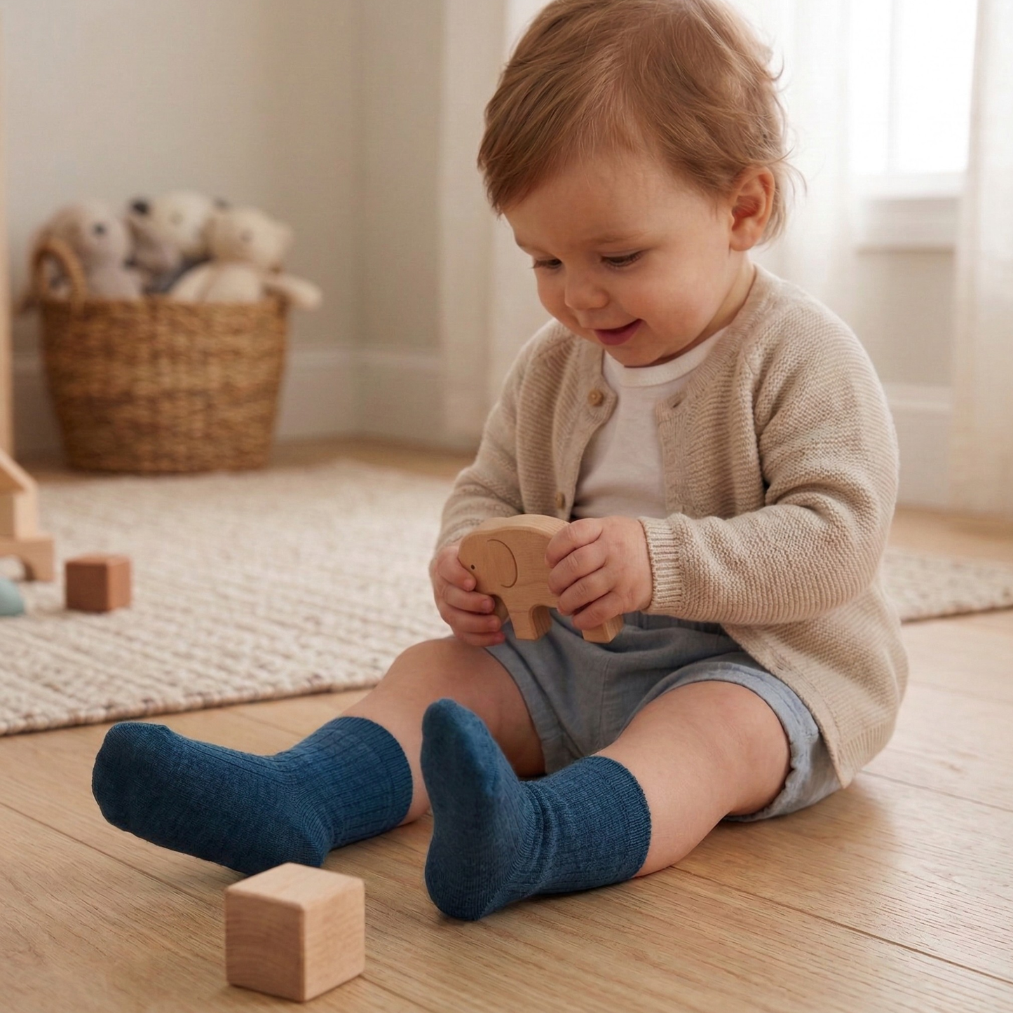 Kids' Breathable Merino Rib Crew Socks