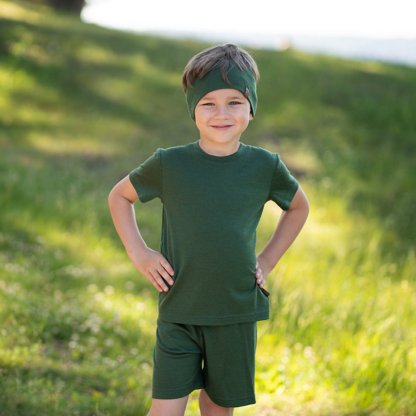 Kids' Light Merino Summer Shorts & Tee Set