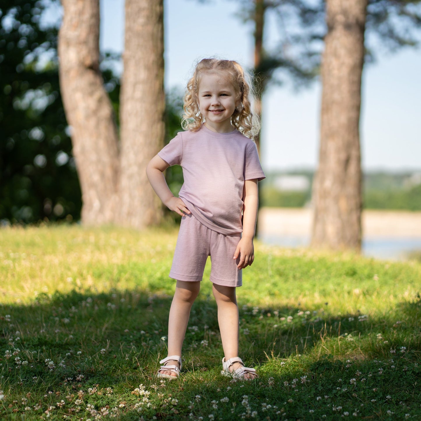 Kids' Light Merino Summer Shorts & Tee Set
