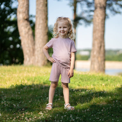 Kids' Light Merino Summer Shorts & Tee Set