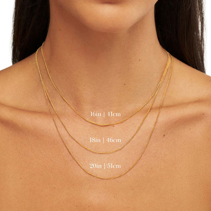 Gold Curve Initial Letter Necklace