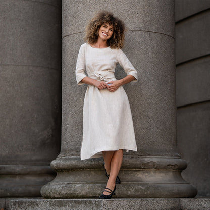 Casual Linen Wrap Dress Miley