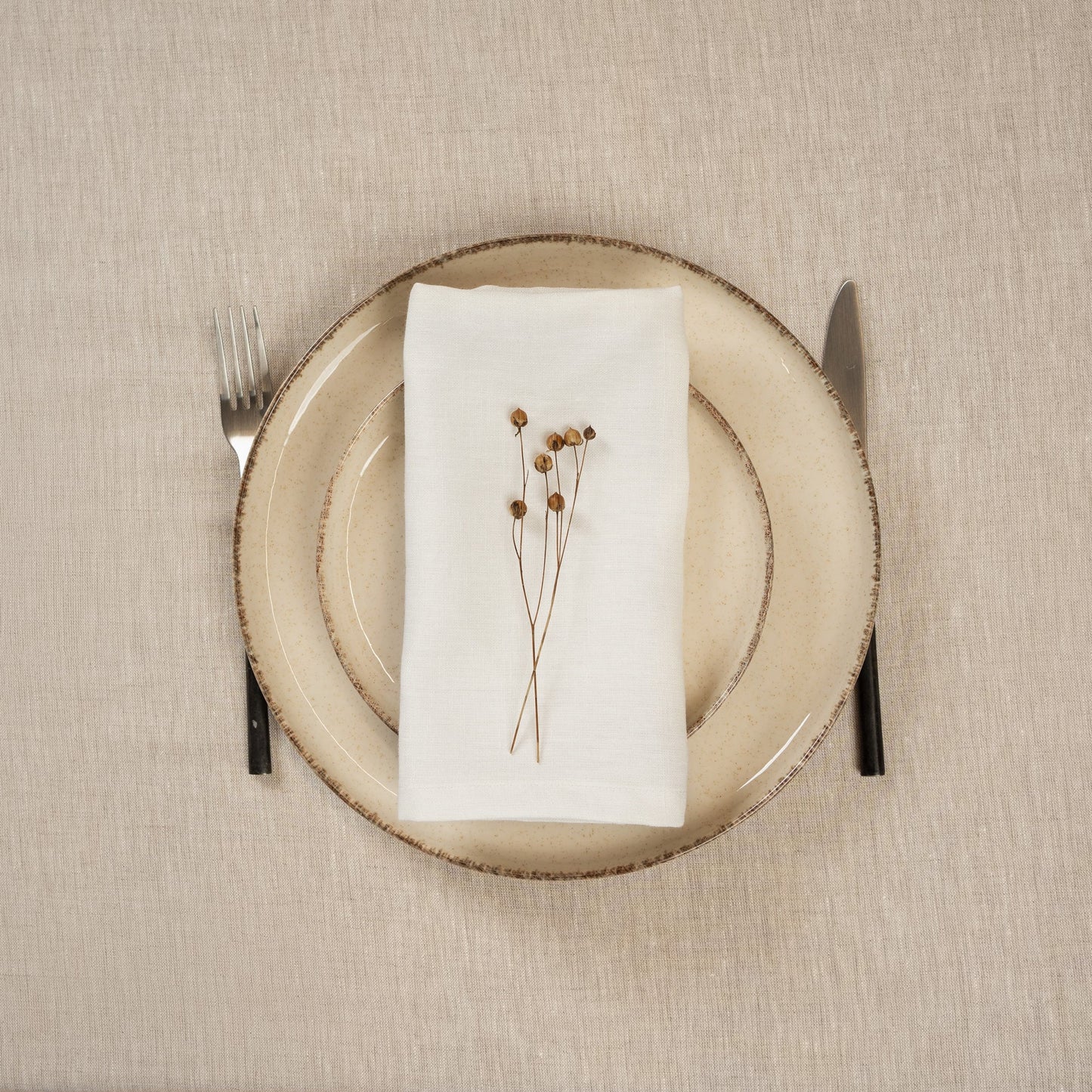 Linen Holiday Celebration Napkins