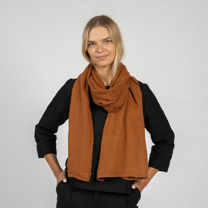 Women's Natural Linen Scarf