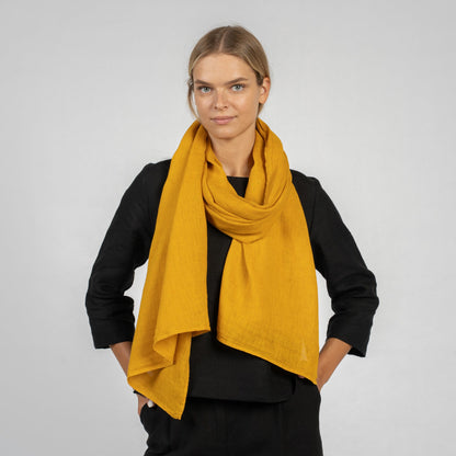 Women's Natural Linen Scarf