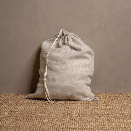Linen Laundry Bag with Drawstrings