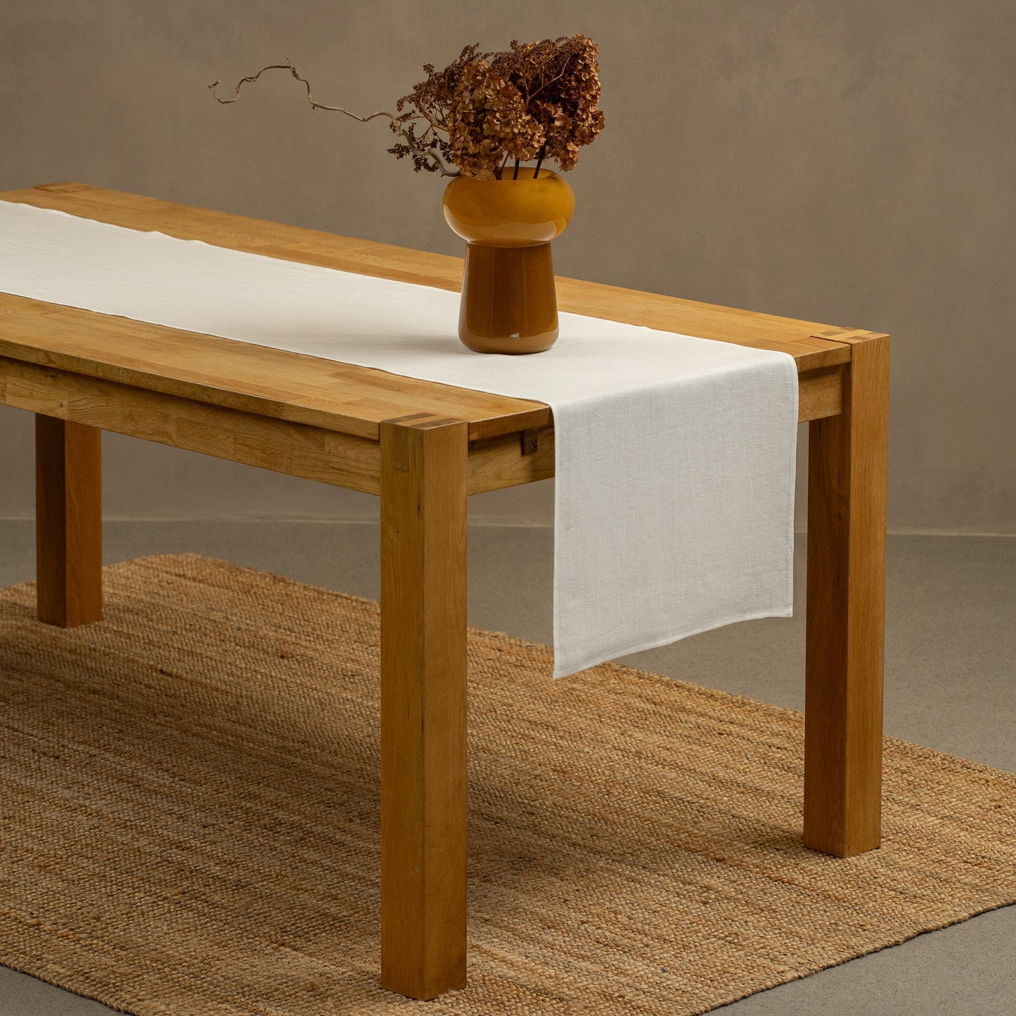 Linen Table Runner Dark Green