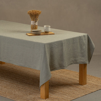 Linen Tablecloth Stone Green