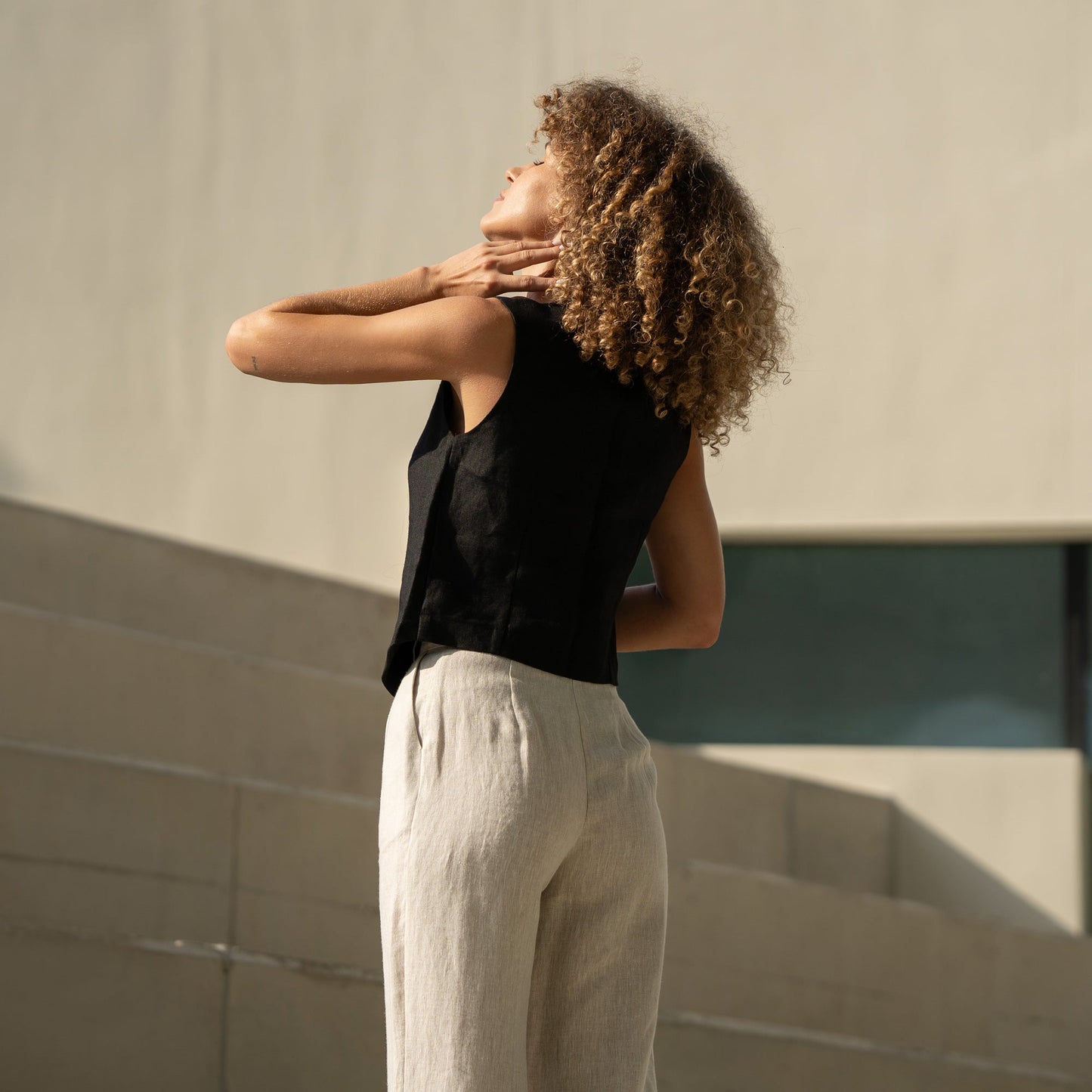 Classic Linen Waistcoat Ava