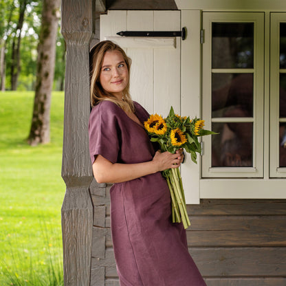 Linen Wrap Dress Eliana