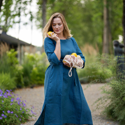 Casual Linen Wrap Dress Miley