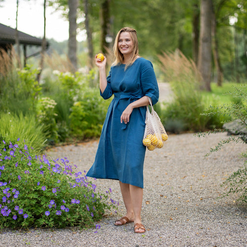 Casual Linen Wrap Dress Miley