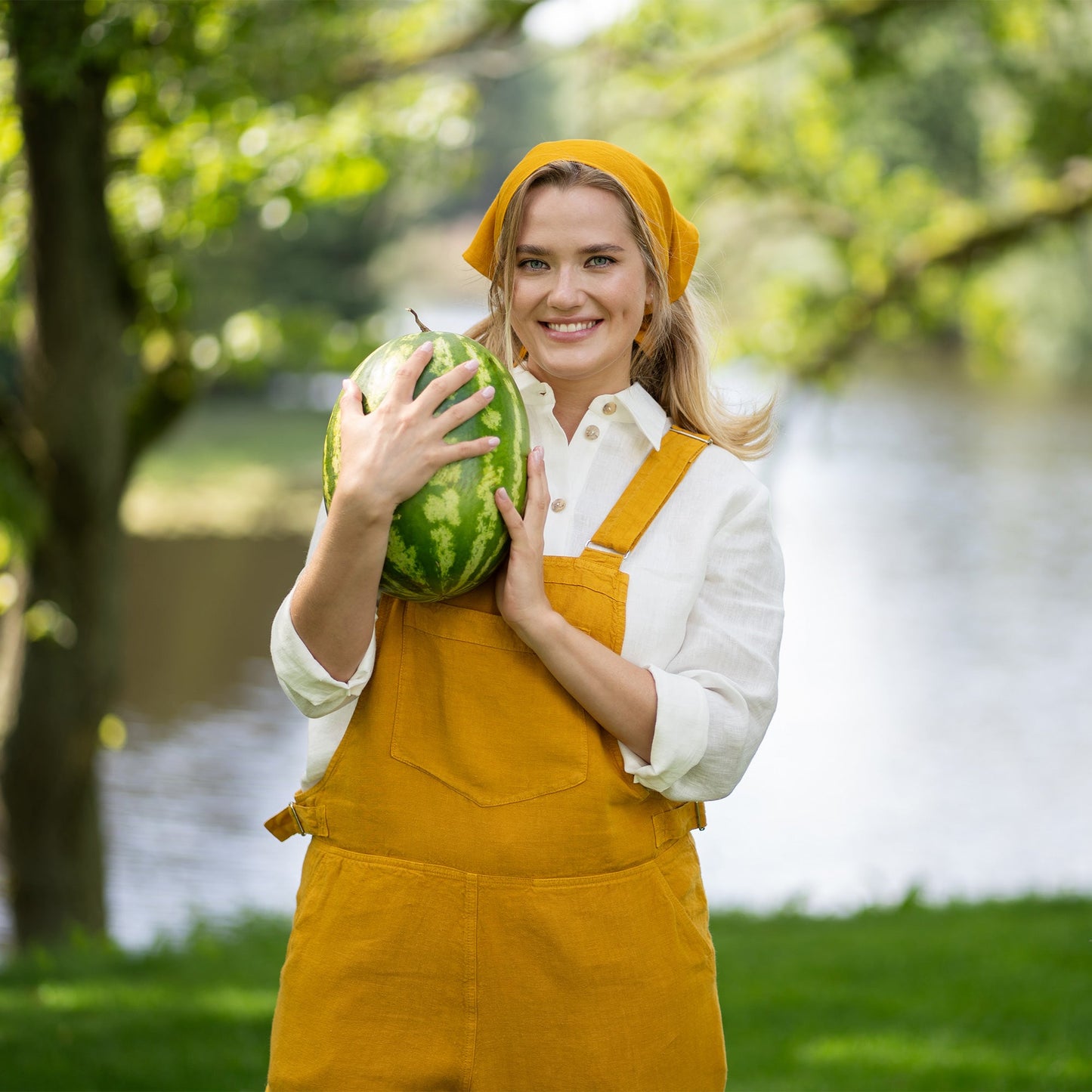 Linen Pinafore Jumpsuit Nicci