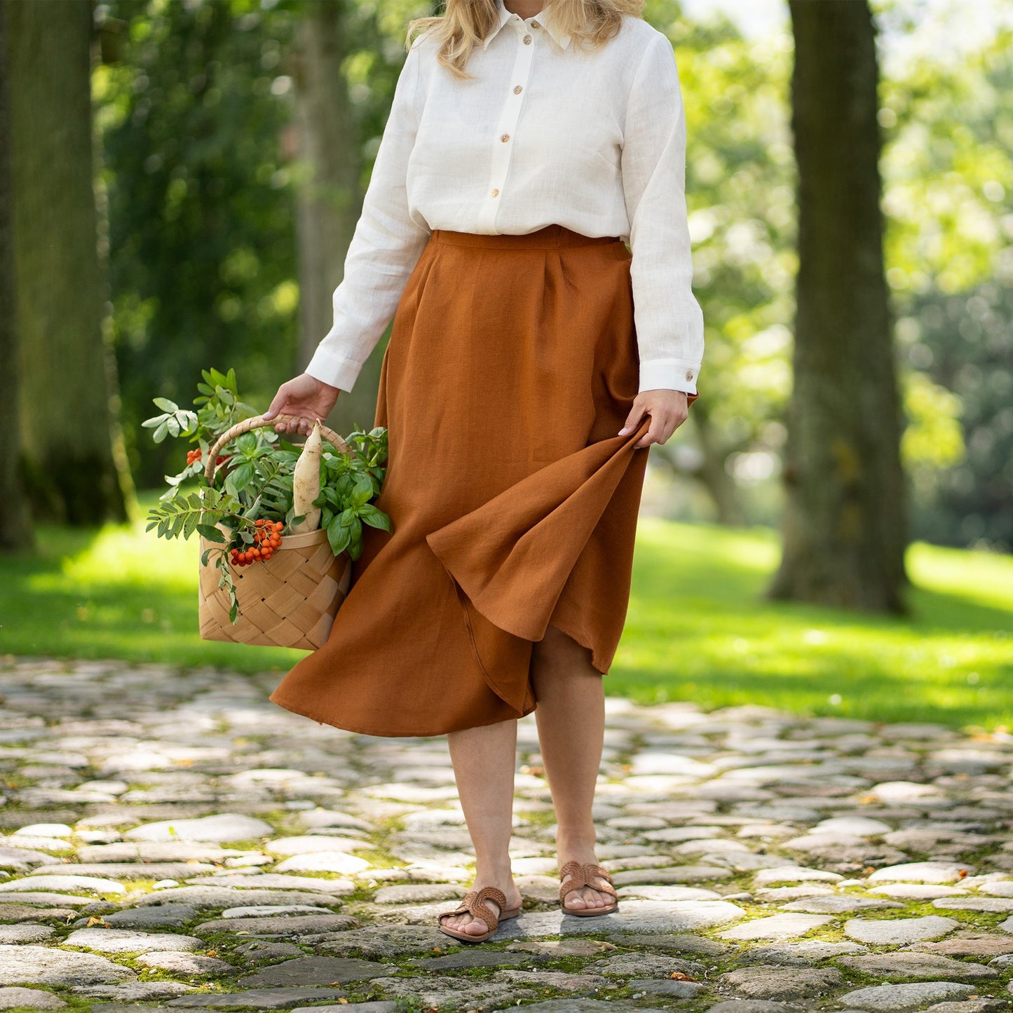 Linen Maxi Skirt Sophia