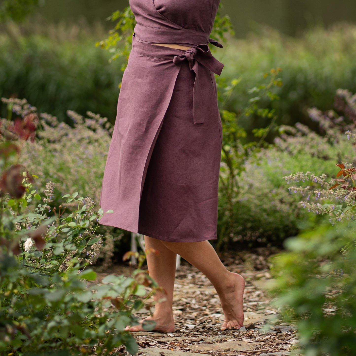 Linen Wrap Skirt Beverly