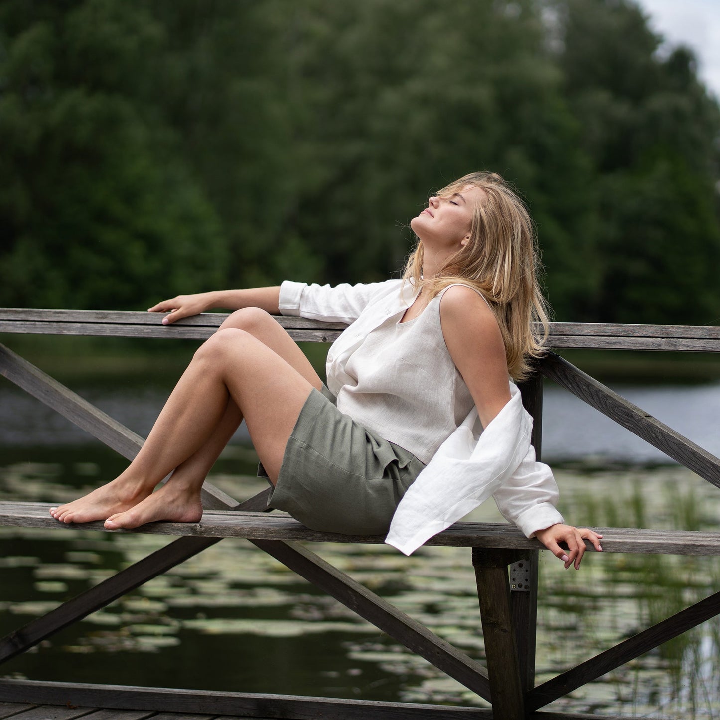 Linen Bermuda Shorts Demi